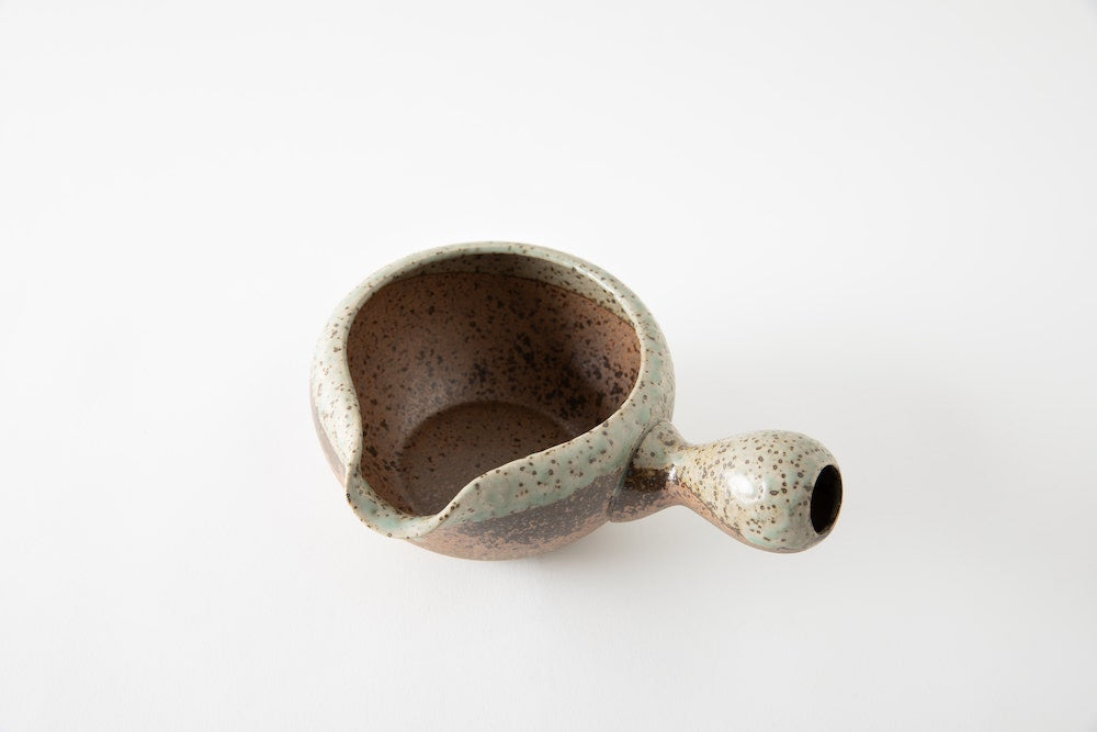 Tokoname Yuzamashi - Light Brown Water Cooling Pot with White Glaze