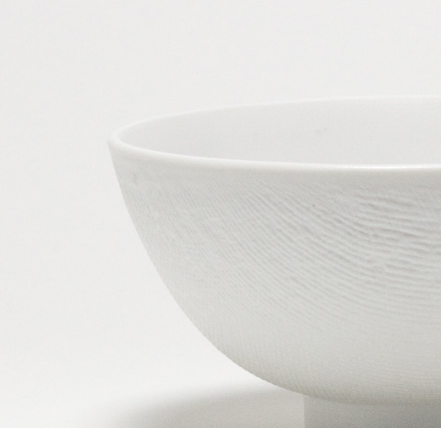 White Textured Porcelain Bowl