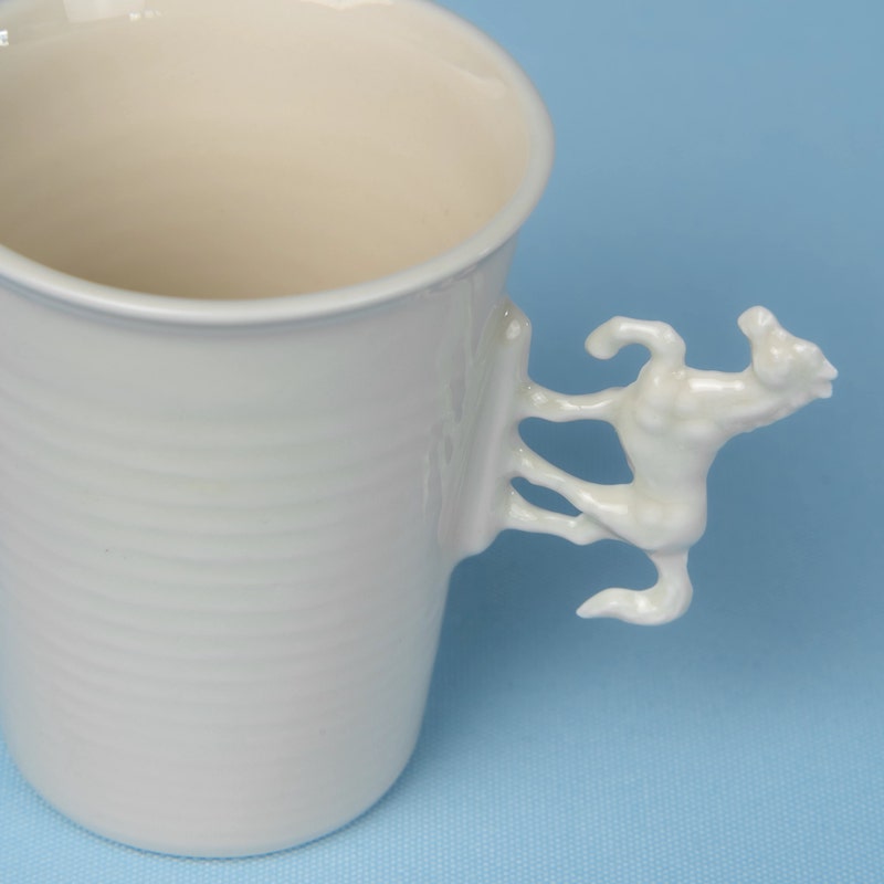 Small Porcelain Horse Cup